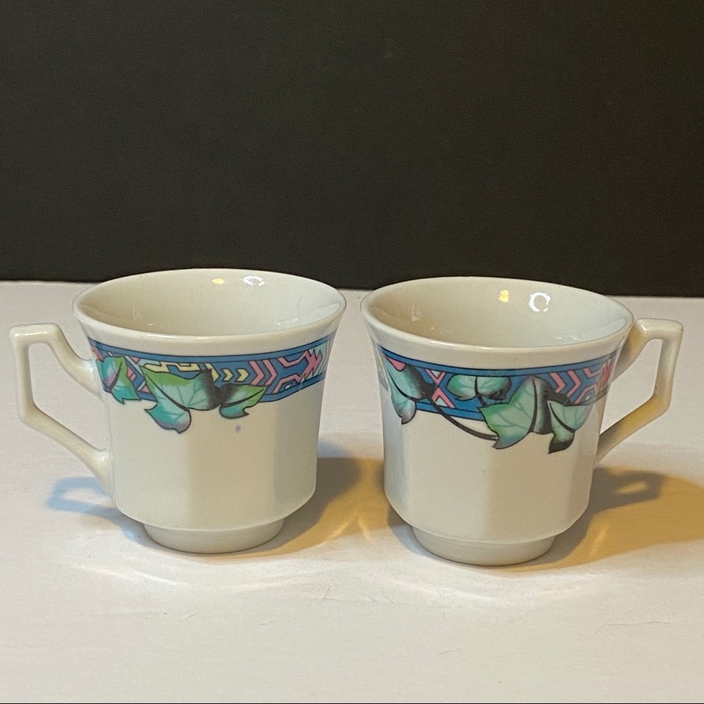 Fine China Miniature Tea Cups Set of Two